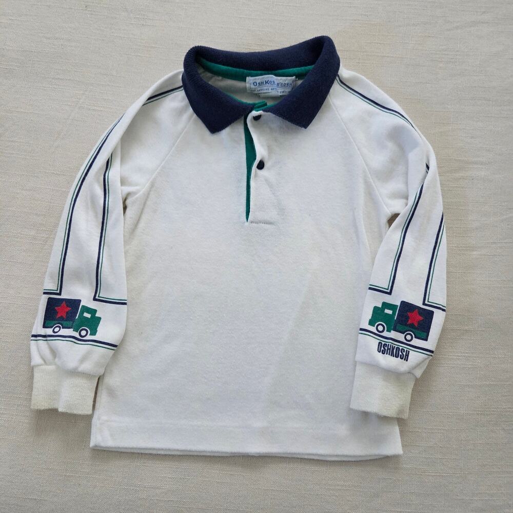 Vintage 90s Oshkosh B'gosh Long Sleeve Polo Shirt 3T